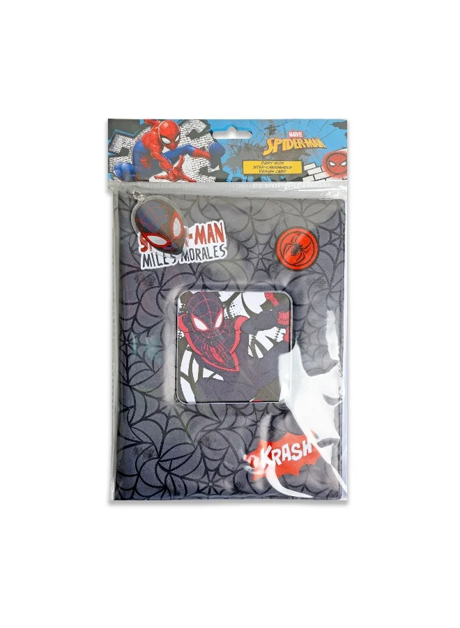 MARVEL  Marvel Spiderman Hard Cover Diary With Inter-Changeable Design Card for Kids | Best Price UAE